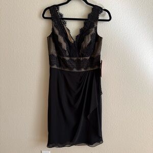 NWT JS Black Lace Midi Dress Women's Size 6